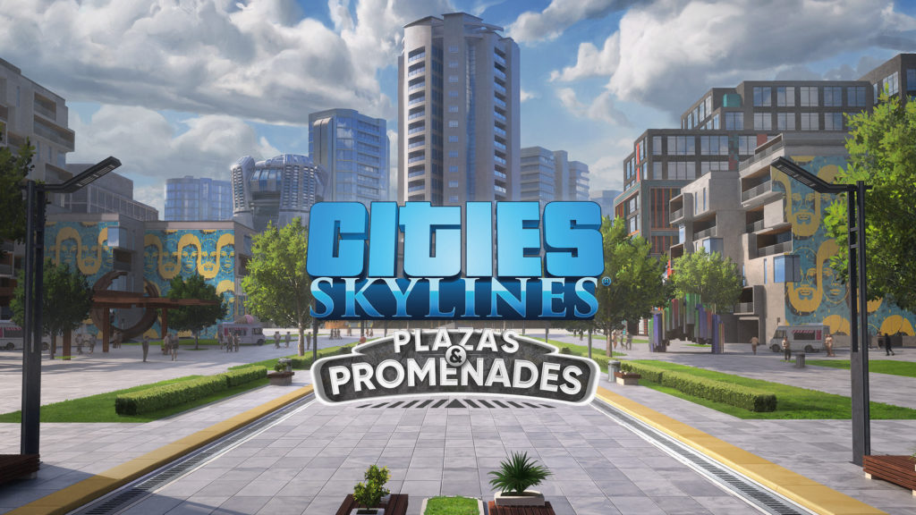 Демонстрация расширения Plazas & Promenades для Cities Skylines