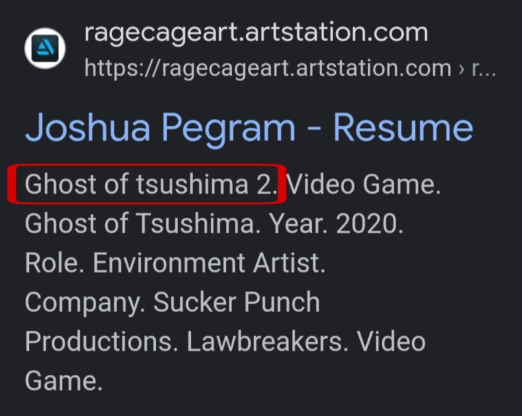 Ghost of Tsushima 2 может находиться в разработке