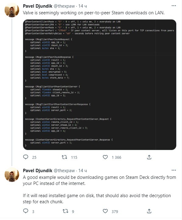 Steam может появиться функция скачивания игр по LAN Свежие новости